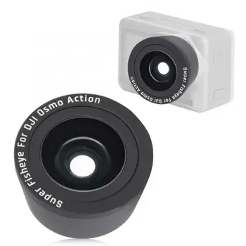 

180 Degree Fisheye Lens Filter Fit for DJI OSMO ACTION Sports Cameras Multi-layer Coating Portable Sports Camera Lens