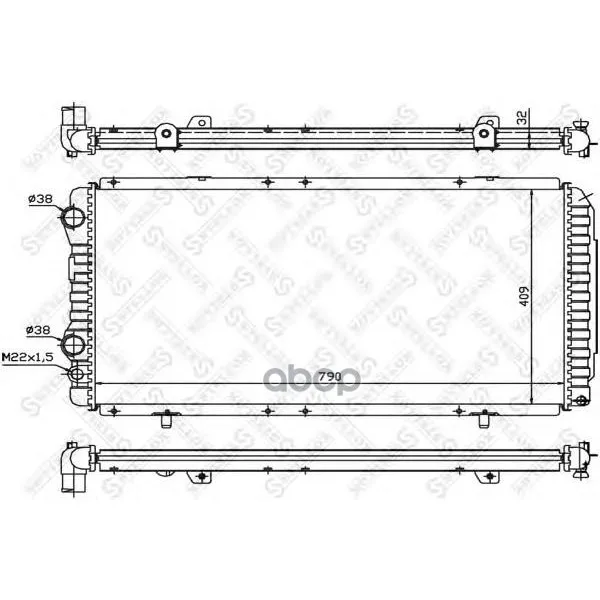 10-25027-Sx_радиатор Системы Охлаждения! Fiat Dukato,Citroen Jumper 2.0-2.8tdi 94 Stellox 1025027sx Stellox арт. 1025027SX