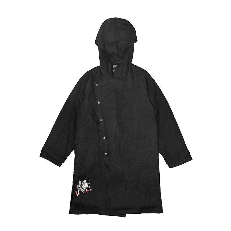 

Autumn Men's Two-piece windbreaker Male Skateboard Trench Boy girls Skate Linen Trench Men Rock Hip hop Street wear Fashion Tops