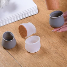 

Silent Wear-Resistant Silicone Chair Foot Cover Stool Anti-Skid Anti-Off Protection Cover Thickened Table Leg Pad Table Home