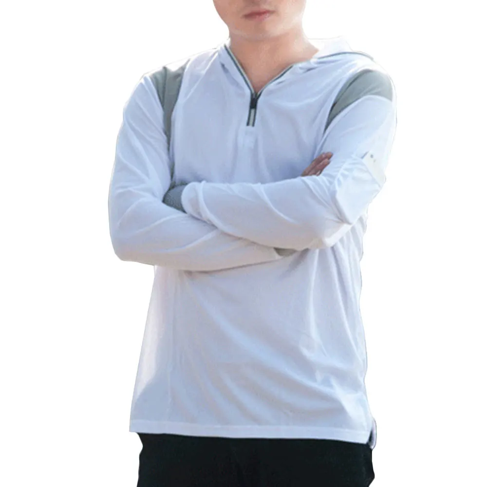 Рубашка Топы с капюшоном спортивные и уличные Аксессуары для рыбалки Мужская Солнцезащитная Мужская модная одежда с длинными рукавами