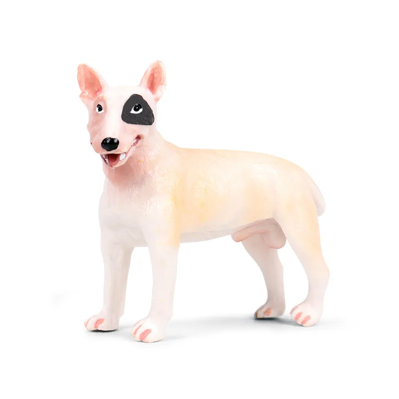 Детская имитация твердых животных мир собака модель бультерьер мальчик подарок собака пластиковая игрушка Коллекционирование подарки