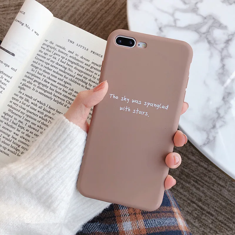 2 Чехол для iPhone 7 8plus 6s с узором «любовь», простой текстовый чехол для iPhone X XS 6 6s 7 7plus 8 8 plus, мягкий силиконовый чехол для телефона из ТПУ,чехол на айфон 7,чехол на айфон 8 - Цвет: 2