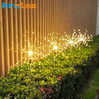 

Outdoor Waterproof LED Solar Fireworks Lights Garden Lawn Solar Dandelion Lights Eight Function Modes Christmas Decoration