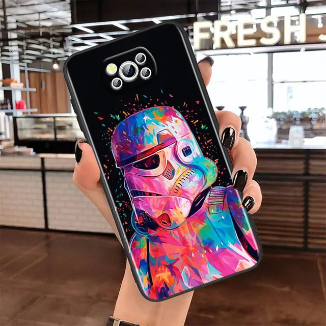 Star Wars Color Robot For Xiaomi Civi Poco X3 NFC X2 M3 M2 F2 F3 Pro C3 F1 A2 Lite Mix3 Play Soft Black Phone Case Style 08