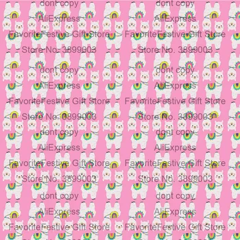 

llama sheep print Cartoon Printed Polyester milk silk Fabric Patchwork For Sewing Dress Cloth Making Puppet Diy Cushion Cover
