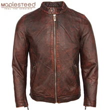 Mapesteed мужская кожаная куртка из телячьей кожи, мужская куртка из натуральной кожи, мужская куртка из коровьей кожи, размер M140