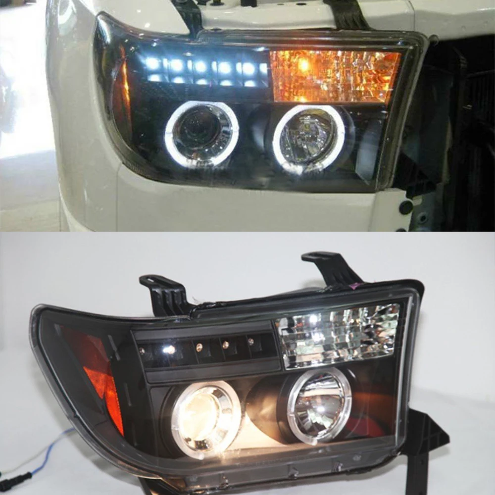 2 шт. светодиодный головной светильник передний в сборе для TOYOTA Tundra 2007-2013 с дневным ходовым светильник