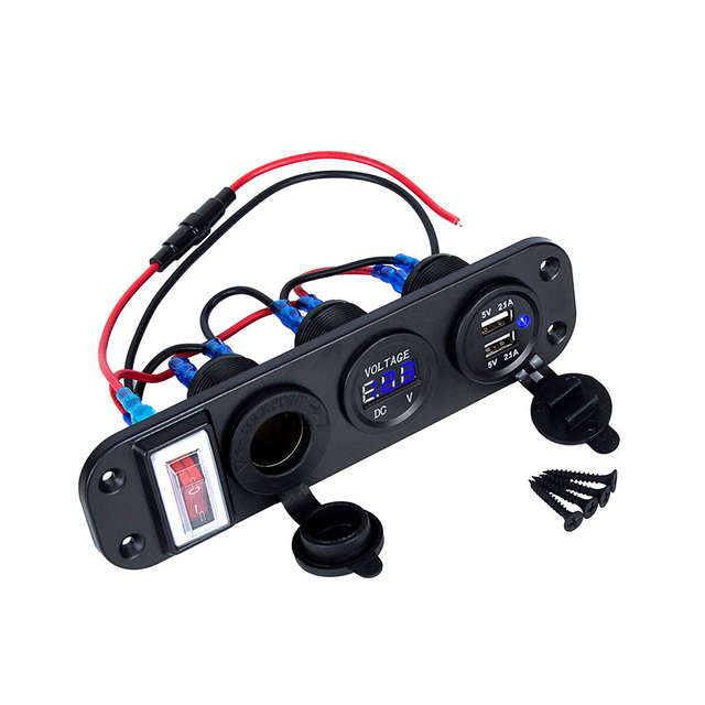 Sale Car And Ship Dual USB Charger Splitter 12v-24v Cigarette Lighter Socket Power Socket Electronic Accessori Fast Delivery