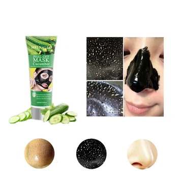 

removedor de cravo 60/120g HANCHAN Black Mask Blackhead Remover Face Mask Cucumber Beauty Deep Cleansing Mask Lot
