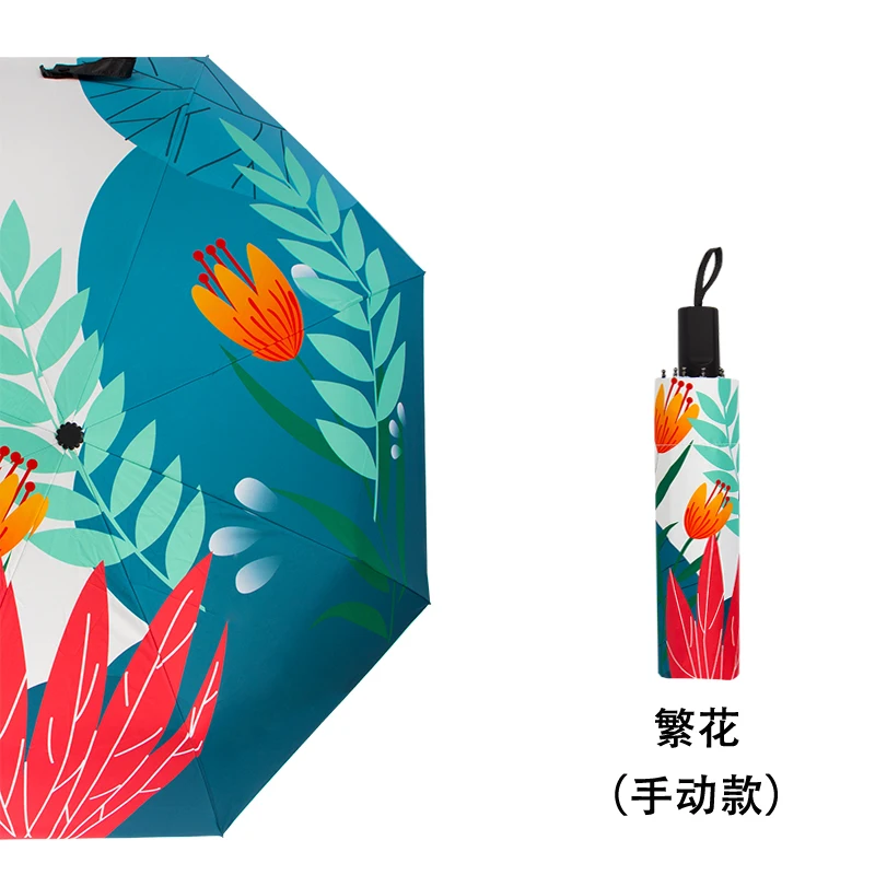 Стильная футболка с изображением персонажей видеоигр полный автоматический Солнечный зонт двойного назначения складной Женская солнцезащитный зонтик с УФ-защитой зонтики для девочек для праздника подарка - Цвет: B