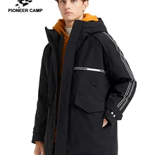 Пионерский лагерь зимние длинные пуховики мужские толстые теплые высококачественные мужские пальто с капюшоном брендовая одежда AYR901515