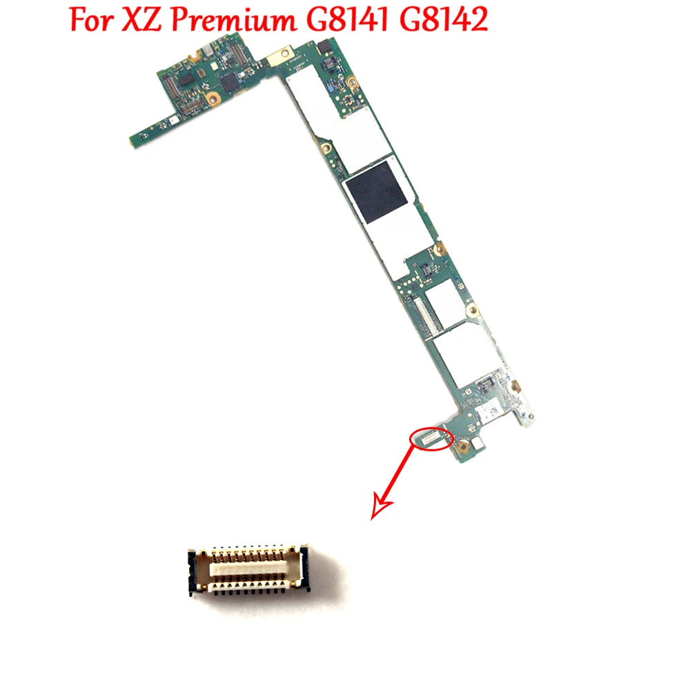 На материнской плате зарядное устройство Порт шлейф для зарядного устройства кабель fpc-соединитель для Sony Xperia XZ Premium G8142 G8141 XZP
