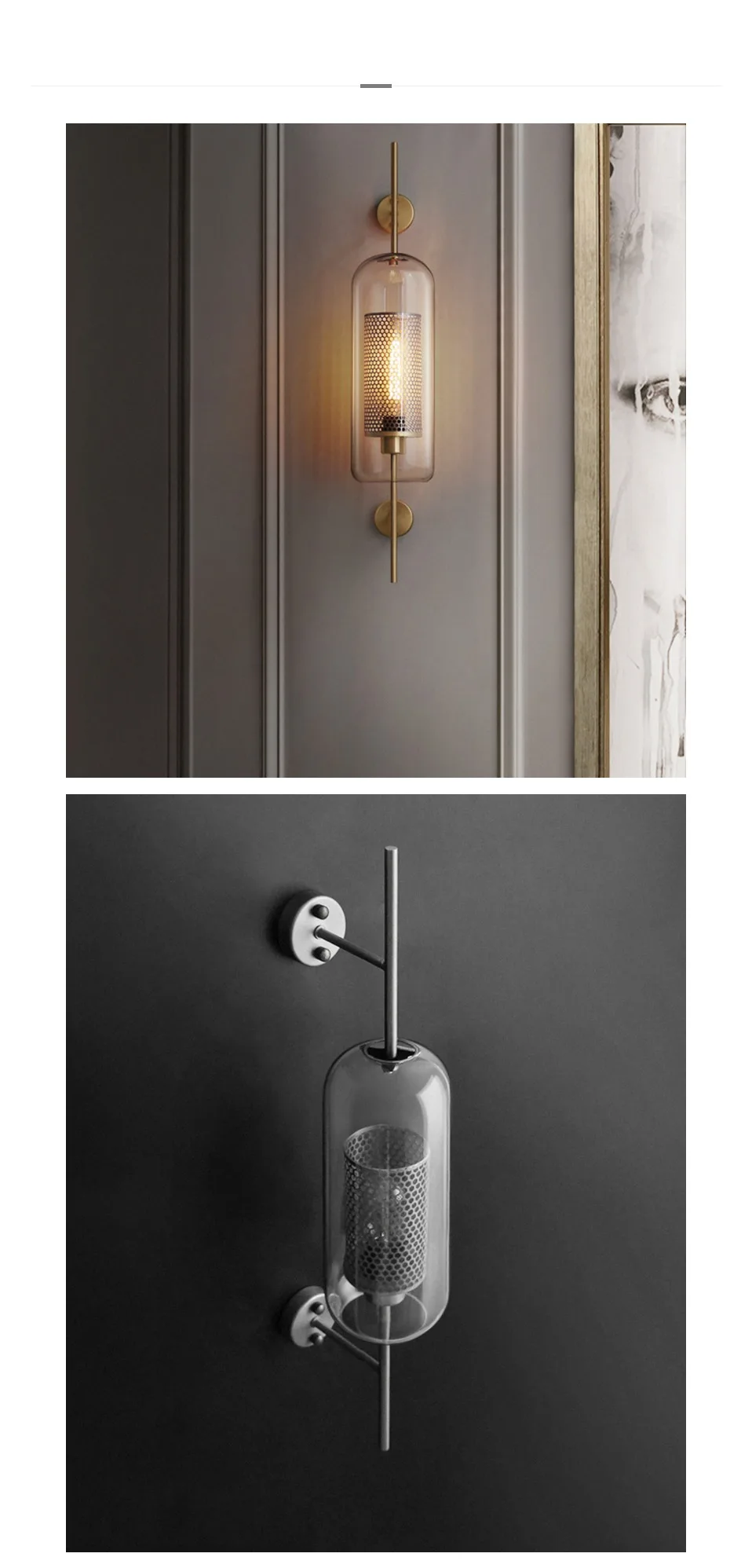 Wandlamp Lamparas промышленный Ретро стиль светодиодный винтажный настенный светильник прозрачный стеклянный светильник для кухни ресторана лофт настенные бра