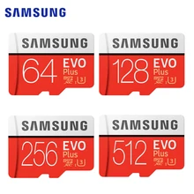 Карта памяти Samsung EVO PLUS 512GB 256GB 128GB 64GB 4K microsd microSDXC C10 32GB microSDHC класс 10 UHS-1 TF карты Транс