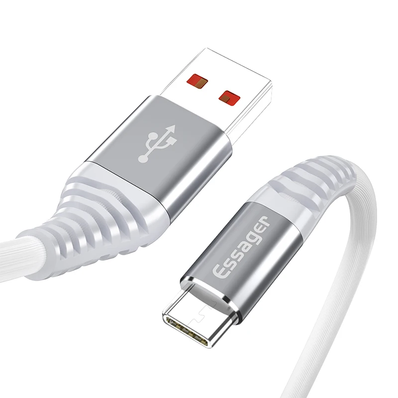 Essager usb type C кабель для Xiaomi mi 9 8 mi 9 mi 8 huawei P20 lite samsung S10 S9 Быстрая зарядка USBC кабель type-c USB-C зарядное устройство - Цвет: Белый