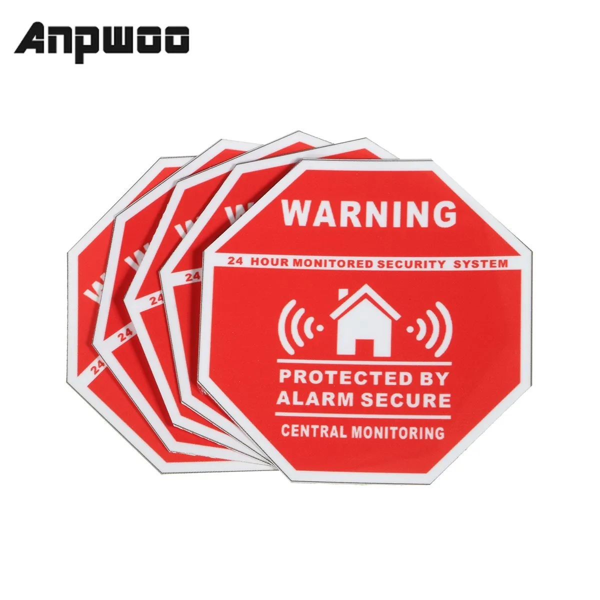 ANPWOO 5 шт дома сигнализация безопасности наклейки/наклейки знаки для окон и дверей