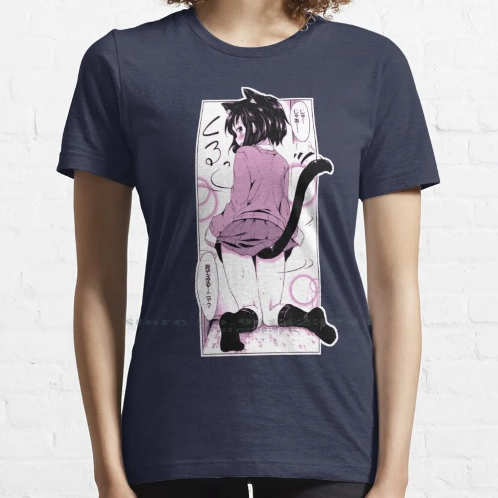 Ecchi Anime Cat Girl T Shirt Cotton 6XL Cat Girl Catgirl Neko Anime Manga  Panel Comic Japanese Hentai Lolicon Cat Tail Ecchi - AliExpress