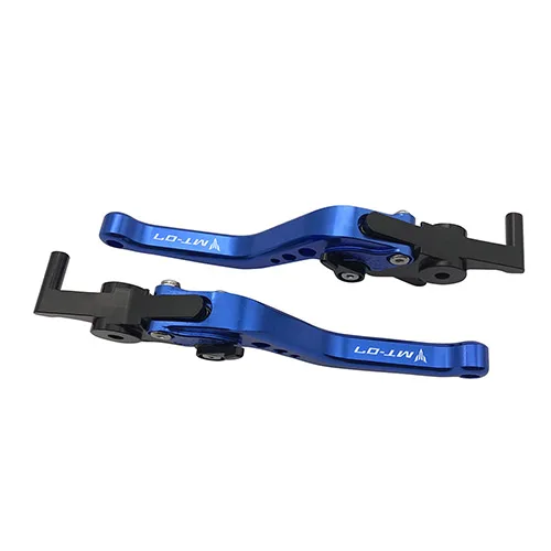 Короткие рычаги для мотоцикла Semspeed для Yamaha MT07 FZ07 MT09 FZ09 MT 07 09- CNC Регулируемые тормозные рычаги сцепления - Цвет: MT-07 Blue Black