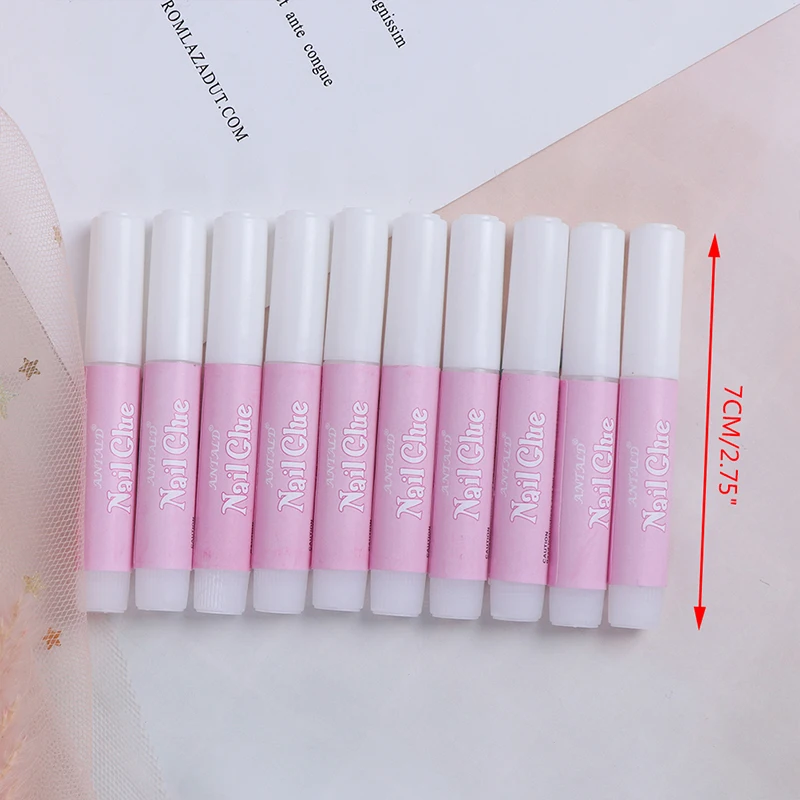 

10Pcs/Set Mini Beauty Nail Glue False Art Decorate Tips Acrylic Glue Nail Accessories False Nail Extension Glue
