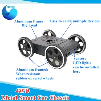 

C3 4WD Smart Robot Car Chassis Aluminum alloy Frame Vehicle High Loading Capacity DIY RC Toy 4WD Metal Car Chassis Kit Big Power