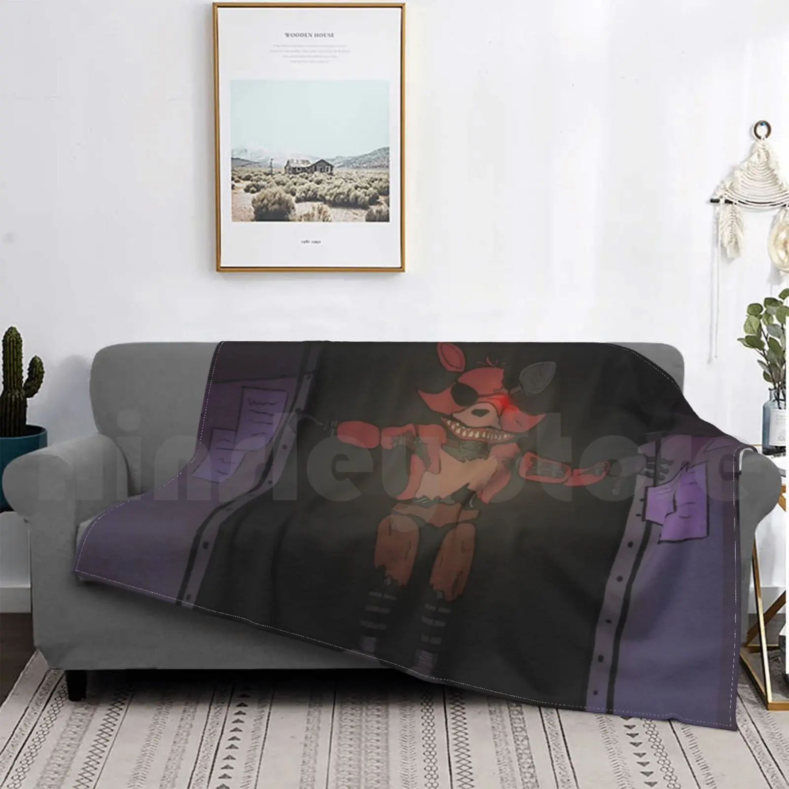 Foxy T-Posa In Corridoio Coperta Moda Personalizzata Fnaf Cinque Notti A S Foxy Fnaf 2 Foxy Fnaf Sbiadito