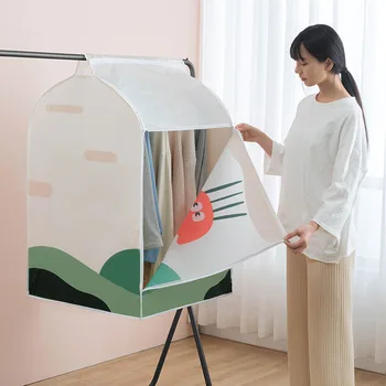 

Dust Bag Clothes Dust Cover Hanging Wardrobe Clothes Cover Clothing Suit Coat Cover Down Hanging Clothes Bag Household