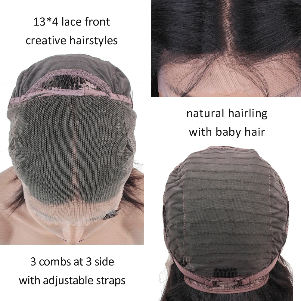 13X4 Lace Front Deep Curly Human Hair Wigs Brazilian Human Hair Lace Frontal Wig Jerry Curly Remy Lace Wig Glueness Bleach Knot