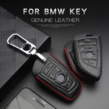 

For BMW 1 2 3 4 5 6 7 Series X1 X3 X4 X5 X6 M3 M5 Z4 F20 F30 F10 E90 E60 E30 F15 F16 E53 E70 E39 G30 Leather Car Key Cover Case