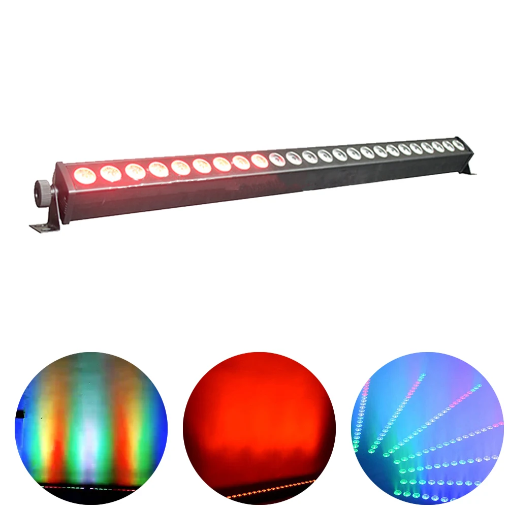 Stage Wall Wash Light LED 24X4W Bar Light RGBW 4IN1 Stage Effect Lighting Party DMX512 Control Beam Light DJ Disco Wash Lamp