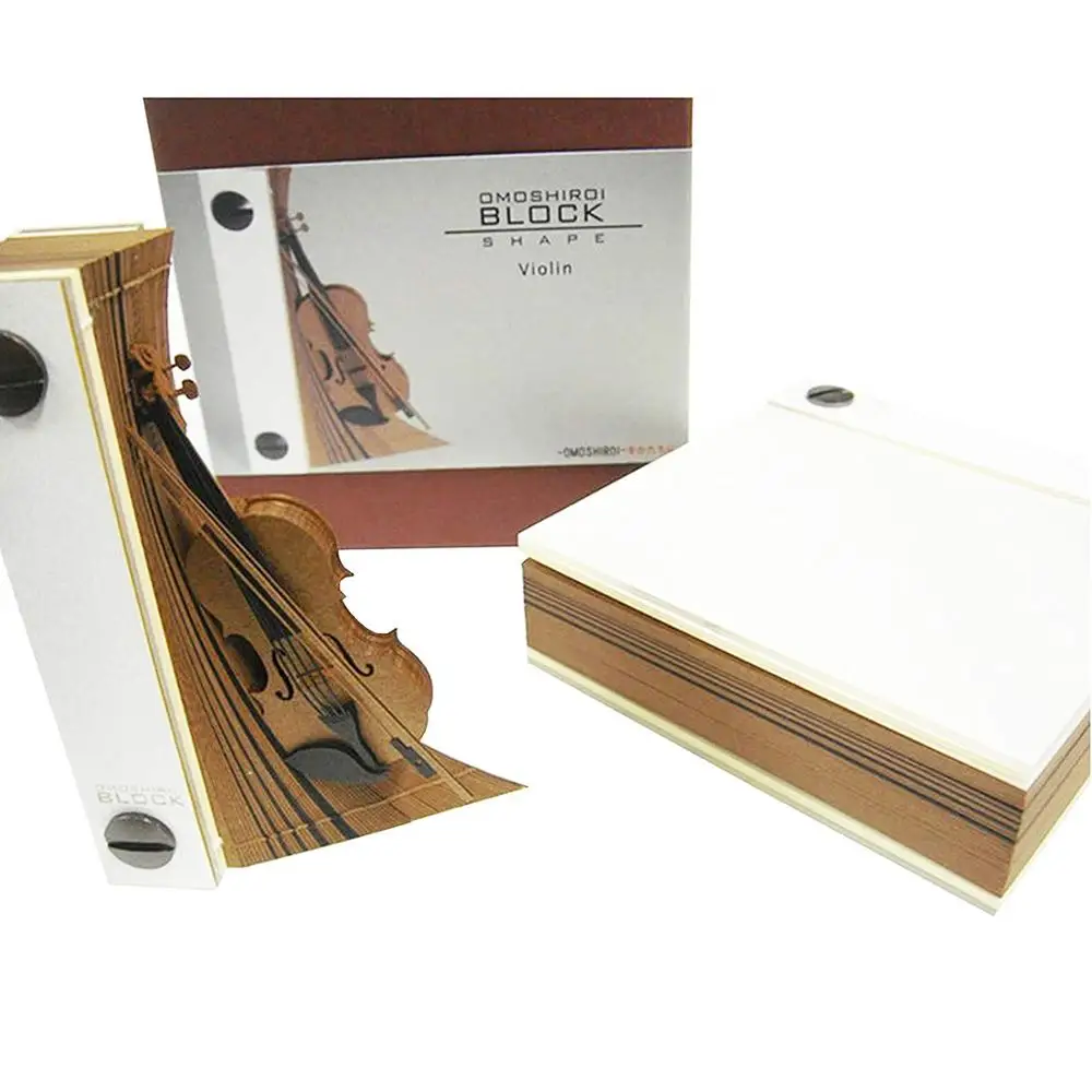 Diy Scrapbooking Omoshiroi Block Violin Valentine S Day Gift Rose Sticky Notes Creative Birthday Gift Rose Notes 3d Block Note Party Favors Aliexpress