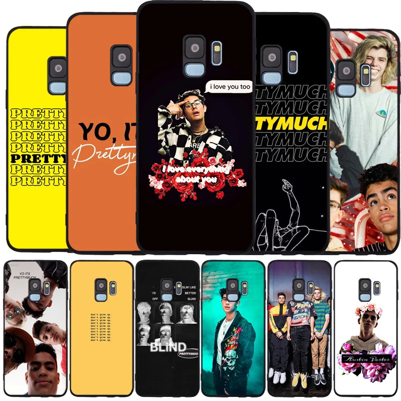 

PRETTYMUCH Cover Soft Silicone TPU black Phone Case For Samsung Galaxy Note 8 9 S6 S7 EDGE S8 S9 S10 Plus