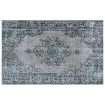 

Handmade Gray Vintage Overdyed Turkish Area Rug 180x282 Cm-5'11''X9'3''