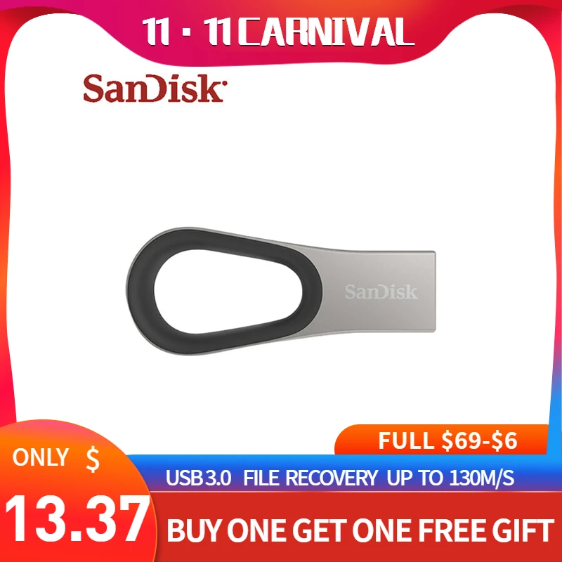 100% Оригинальный USB 3,0 sandisk CZ93 высокоскоростной 130 МБ/с./с металлический USB флэш-накопитель 64 Гб мини U диск USB карта памяти