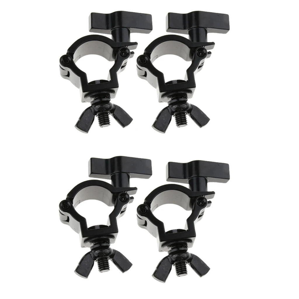 

MagiDeal 4 x Heavy Duty Aluminum Stage Light Hook Clamp 75kg DIY Black