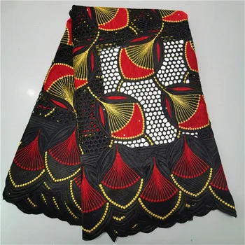 

Latest party Swiss voile fabric African embroidery cotton lace fabric for evening dress NCH80(5yards/pc)