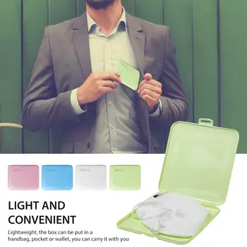 

Portable Dustproof Moisture-proof Storage Box Mask Case Storage Box Temporary Storage Folder Mask Holder Organizer