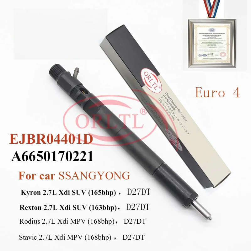Топливный пистолет ORLTL A6650170221 EJBR04401D R04401D для SSANGYONG STAVIC 2.7L XDI MPV (168 D27DT EURO 4 |