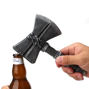 

Beer Bottle Openers Multifunction Hammer Of Thor Shaped Beer Bottle Opener With Long Handle Bottler Opener Keychain