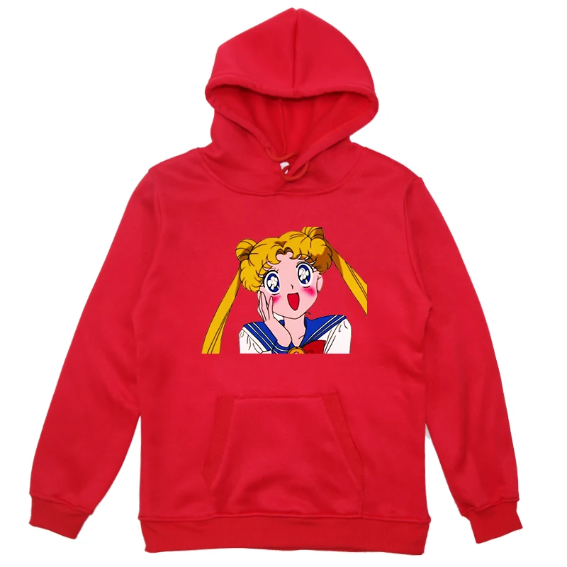 Детские толстовки с капюшоном для маленьких мальчиков; Kawaii/Детский свитер «Сейлор Мун»; толстовки для маленьких девочек; Повседневный пуловер; зимние топы с длинными рукавами