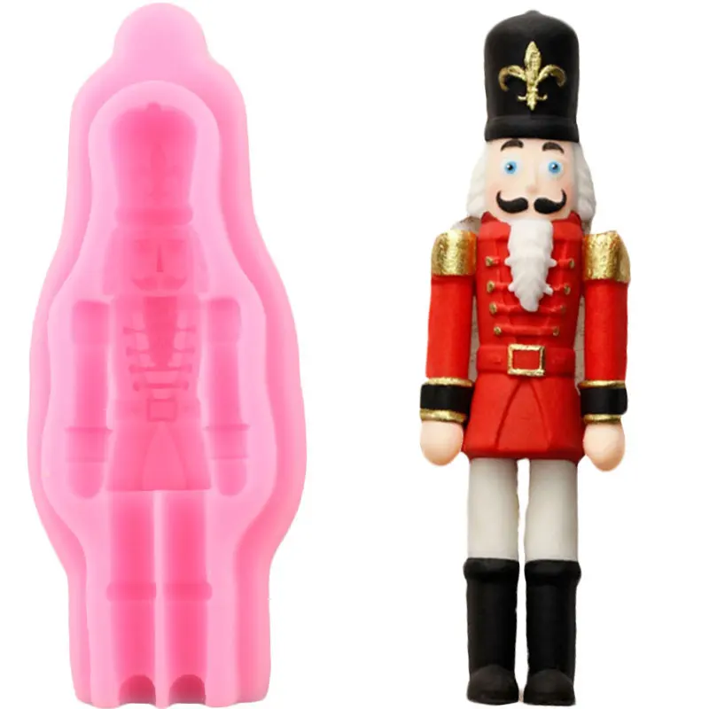 Nutcracker Solider Silicone Mold Diy Christmas Cupcake Topper Fondant