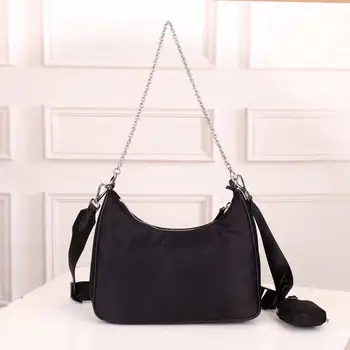 

2020 high quality senior designer diagonal Chain Handbag Oxford cloth bag Oxford cloth with leather diagonal women's handbag