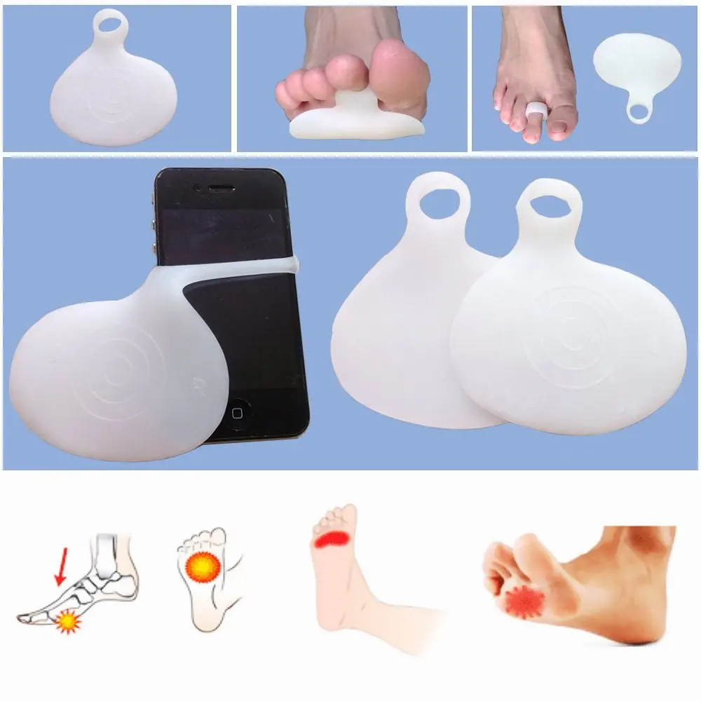 2Pcs Thick Medical Silicone Toe Pads Gel Forefoot Pad Feet Care High heels Half Insole Foot Care Sore Feet Pain Pedicure Z52401