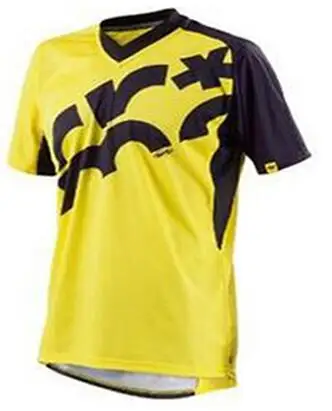 2020De la motocicleta de la bicicleta de montauna equipo cuesta abajo jersey MTB DH MX bicicleta locomotora camisa Cruz pays bic - Цвет: Цвет: желтый