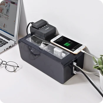 

Safety Cable Storage Box Wire Management Socket Tidy Organizer power cord Storage Container Case Home Decor mx11091710