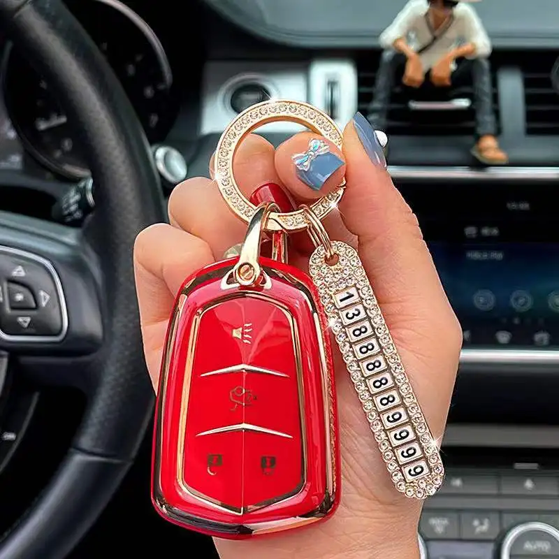 Cover Chiave/telecomando per Cadillac XT5 XT4/XTS XT6Key Bag CT4 CT5 CT6 ATS-L - H1296a6136d1b4a66b964b32dd77dacb5E