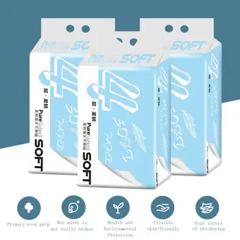 

Toilet Paper Household Full Box Affordable Packaging Paper Towel Roll Paper 6 Rolls Coreless Toilet Paper