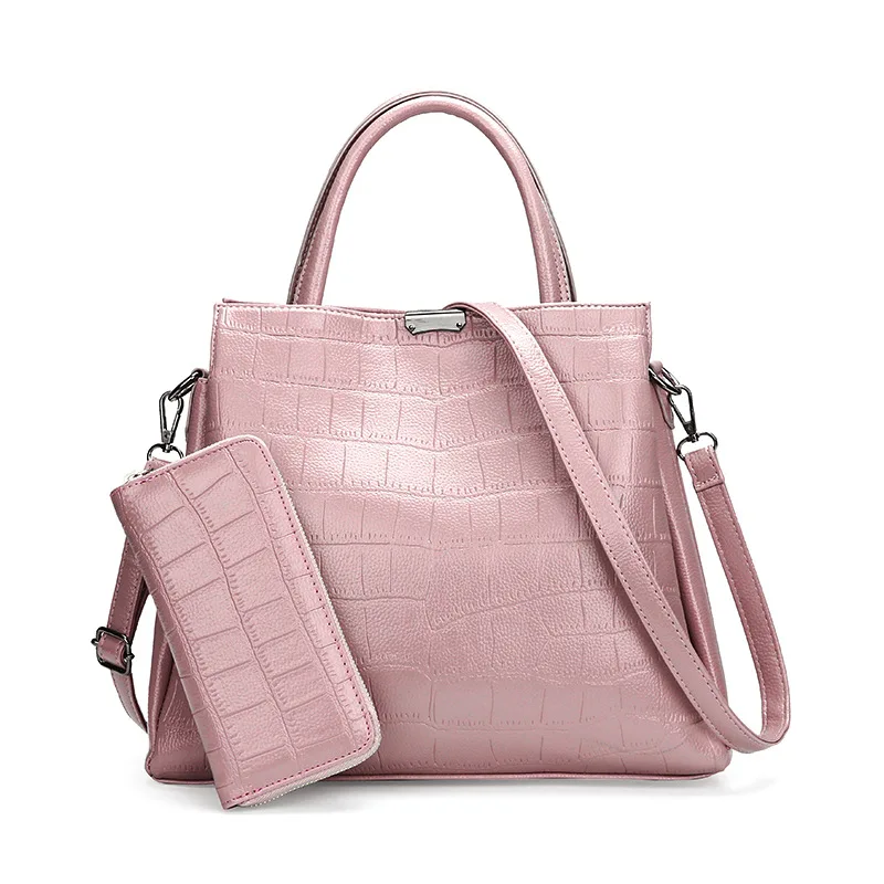 

2017 New Style Women's Stone Pattern Two-Piece Set Different Size Bags Europe And America Fashion Shoulder Bag/ Hand Bag Oblique