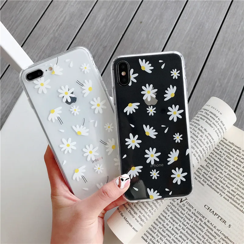 

2020 Fashion tpu phone case for iphone11pro Max soft Daisy back cover for iphone case 6 6s 6plus 7 7plus 8 8plus X XR XSMAX