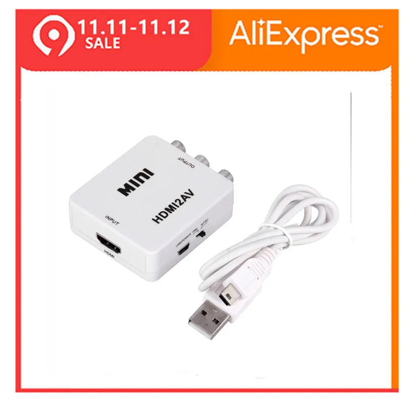  MEMTEQ RCA AV CVBS Mini Composito adattatore Full HD 1080P HDMI a 480i RCA Audio Video HDMI a conve